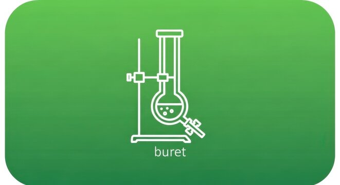 Vector illustration of a laboratory buret on a stand