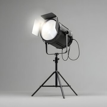 Studio flash equipment with softbox diffuser and lamp stand picture