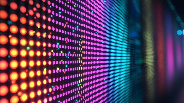 Technology screen texture with vibrant illuminated matrix photography