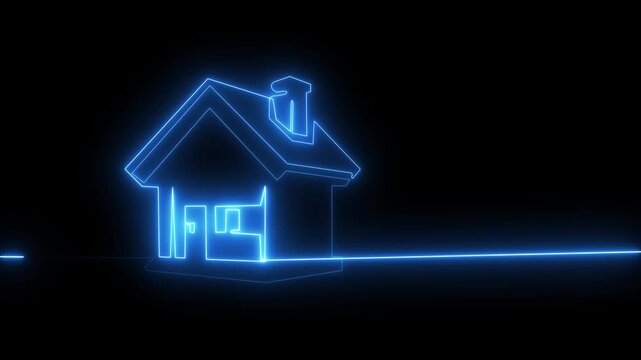 Neon modern motion home aura, background