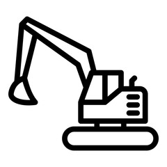 excavator line icon © Muhammad Naufal S.