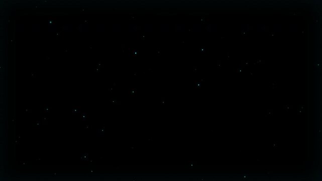 Glowing cyan particles floating softly in dark space, ideal for sci-fi backgrounds, motion graphics and tech intros