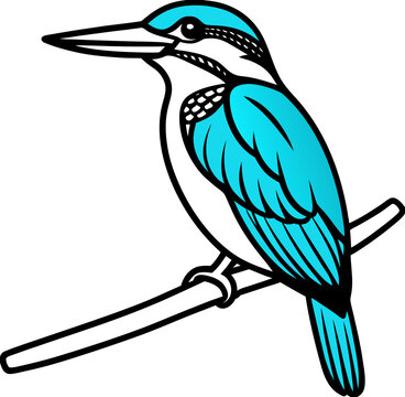 vector illustration of blue bird