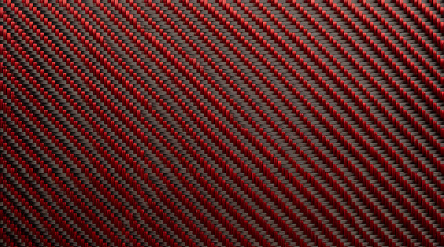 Detailed red and black carbon fiber texture background pattern with fiber optic surface texture dark