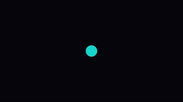 Minimalist loading spinner animation with cyan dot orbiting circular path 4k motion interface