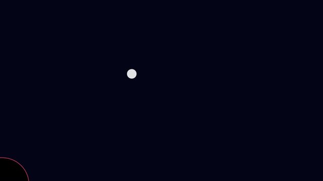 Minimalist orbital motion abstract planet rotation and circular path animation 4k motion orbit