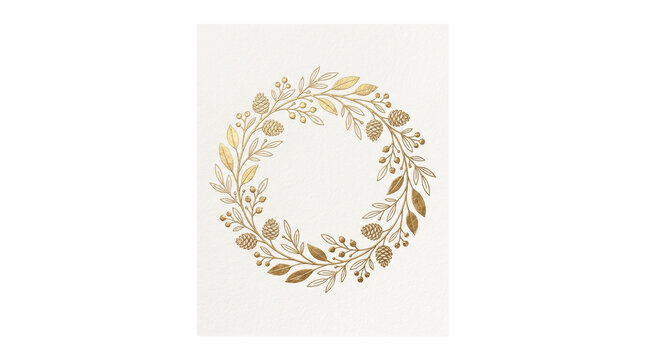 Autumn Wreath with Leaves and Berries.