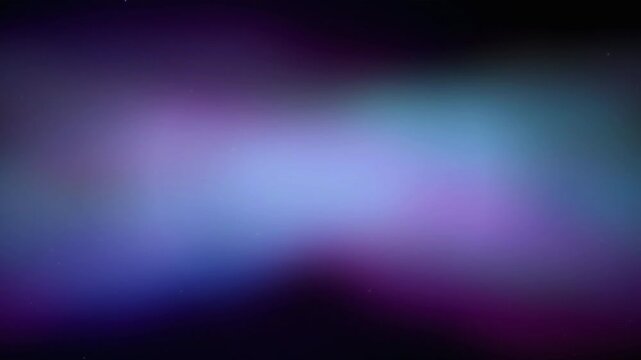 Vibrant glowing northern lights simulation with purple and turquoise hues against black night sky, suitable for science presentations, astronomy videos and ambient visual backgrounds