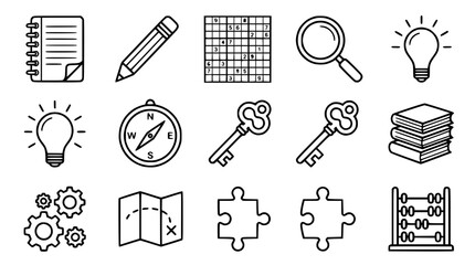 Collection of Icons Representing Ideas, Strategy, and Problem Solving © Tempe