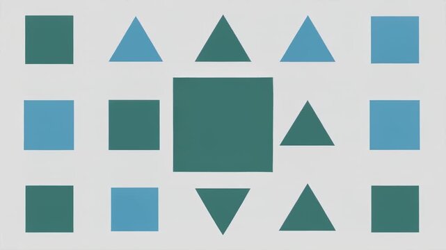 Geometric Shapes Animation: Squares, Circles, Triangles, Diamonds