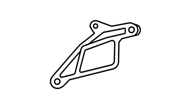 Mechanical part illustration on white background.