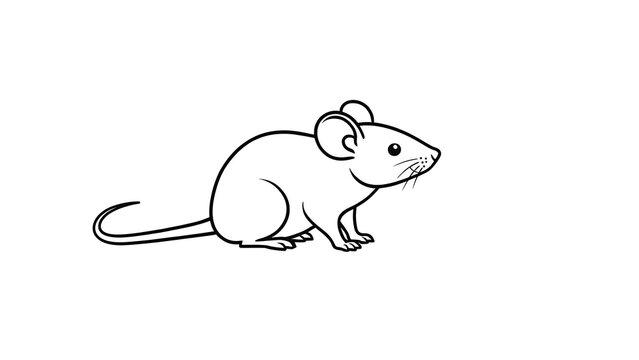 Simple mouse illustration on white background.