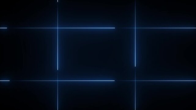 Blue neon grid lines on dark abstract background