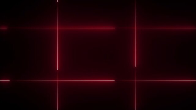 Glowing red neon lines on dark background abstract design