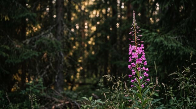 Wild fireweed flower