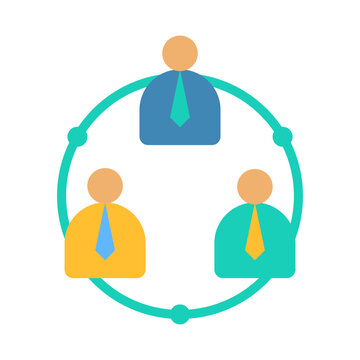 Employee Relations Icon - Flat Color