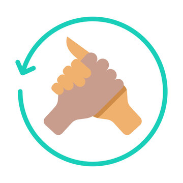 Trust Rebuilding Icon - Flat Color