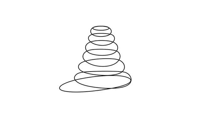 Stacked stones illustration on white background.