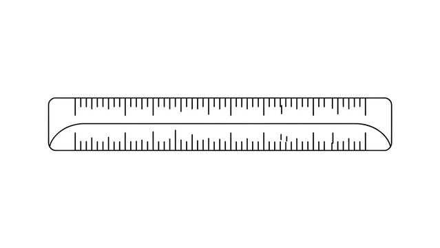 Empty ruler with white background.