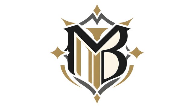 MB Monogram Heraldic Crest Logo