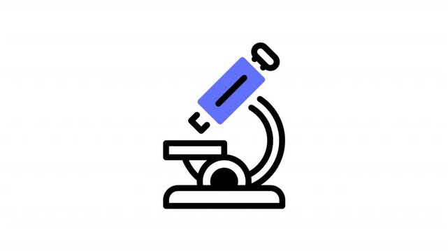 This microscope icon is suitable for hospital