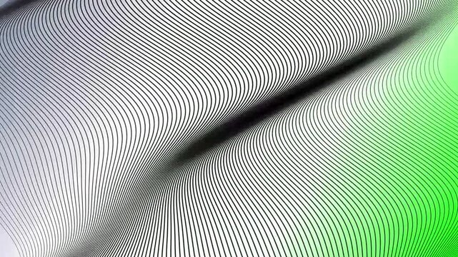 Abstract liquid wave gradient with warped black lines vector
