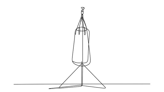 Punching bag illustration on white background.