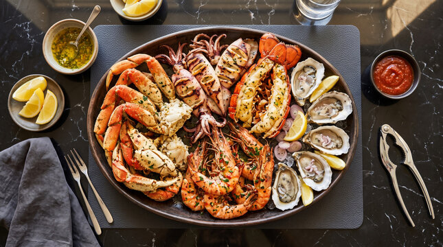 Fresh seafood platter