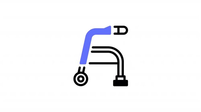 This walker icon is suitable for hospital