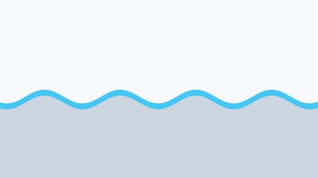 Minimalist blue wave line abstract design vector
