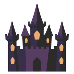 Fototapeta premium Halloween Haunted House Illustration