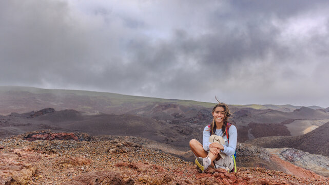 Sitting on the volcano, Isabella Galapagos