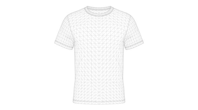 Clean white t shirt template isolated product mockup