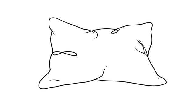 Simple pillow illustration on white background.