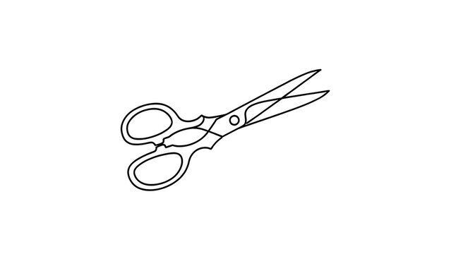 Illustration of scissors on white background.