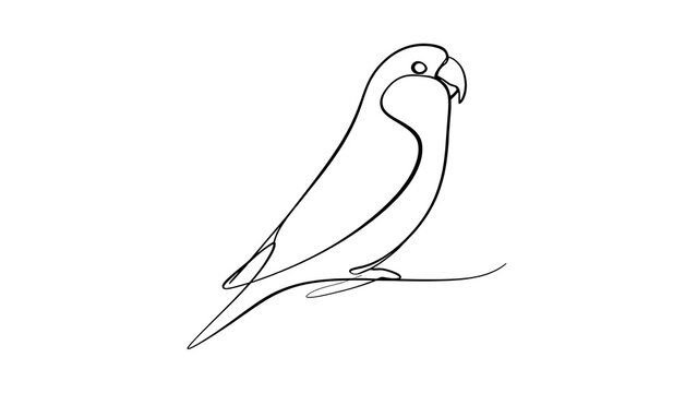 Minimalist bird drawing on white background.