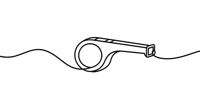 Minimalist whistle illustration on white background.