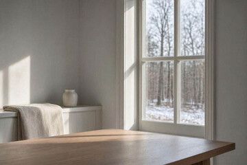 Nordic Winter Morning Light for Wellness Retreat Ambiance