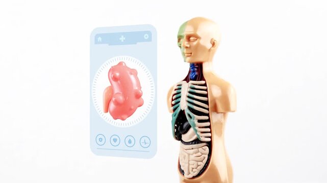 Anatomical model, medical interface, and AI-powered telemedicine app for digital monitoring of cystic kidneys. Detection of polycystic kidney disease.