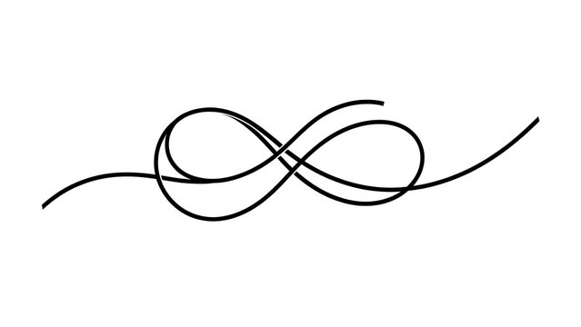 Elegant infinity symbol on white background.
