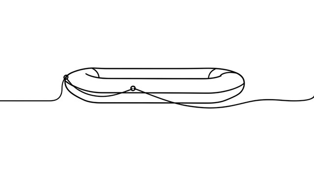 Minimalist boat line drawing white background.