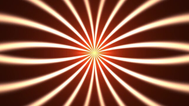 Abstract Sunburst Light Rays Glowing and Radiating in Warm Tones