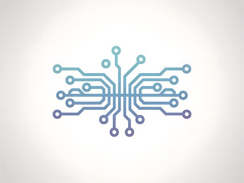 Innovative digital chip network logo high resolution picture