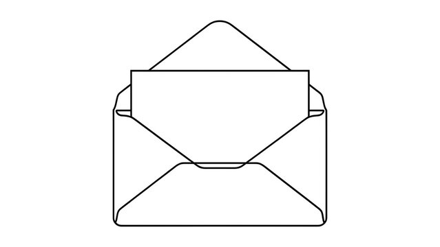 Sealed envelope icon on white background.