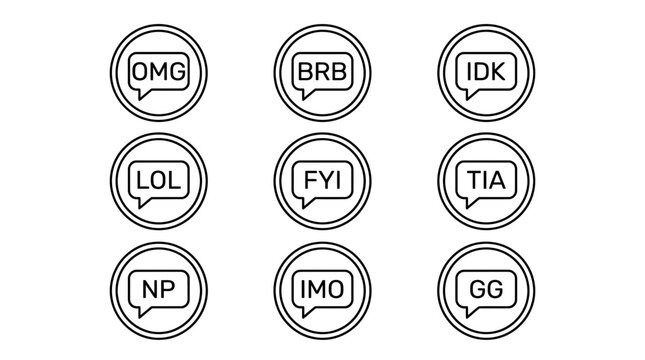 internet slang, chat icons