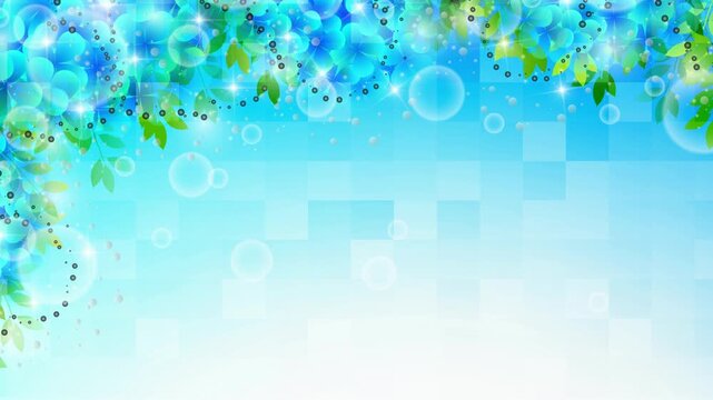 Blue Hydrangea Floral Summer Design 4K