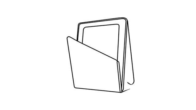 Empty folder icon on white background.