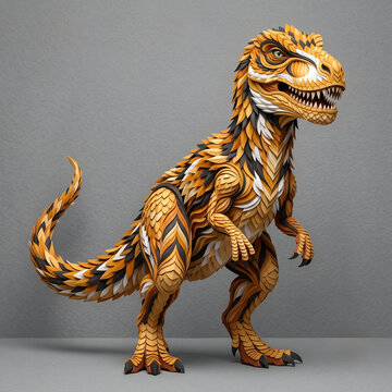 tyrex tyrannosaurus rex creativity art on gray background