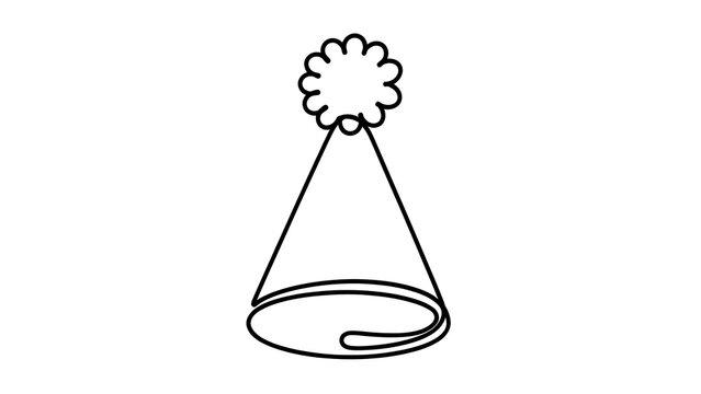Party hat illustration on white background.