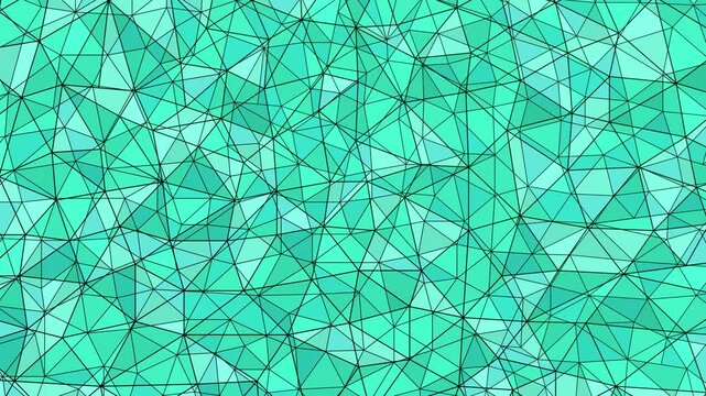 Geometric Turquoise Polygon Mosaic Pattern 4K